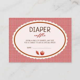 Apple Of Our Eye Fall Baby Shower BOOKS FOR BABY Enclosure Card