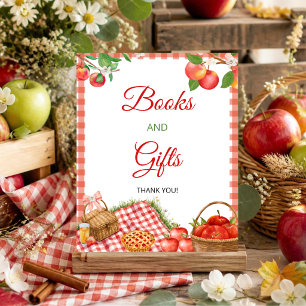Apple of Our Eye Fall Baby Shower Books & Gifts Poster