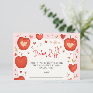 Apple of Our Eye Fall Baby Shower Diaper Raffle  Enclosure Card