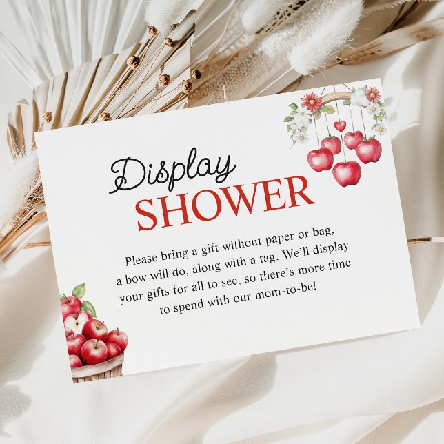 Apple of Our Eye Fall Baby Shower Display Shower Enclosure Card (Creator Uploaded)