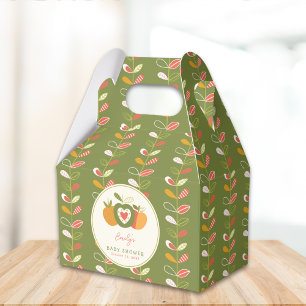 Apple of Our Eye Fall Baby Shower Green Favour Box