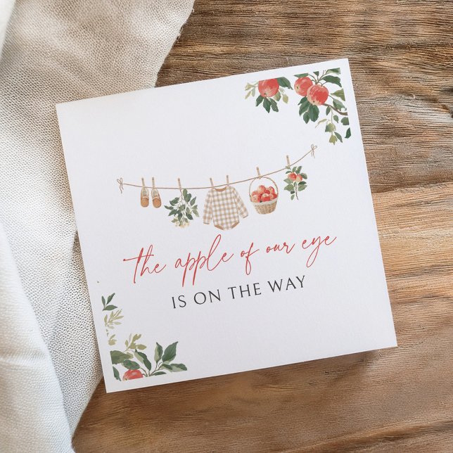 Apple of Our Eye Fall Baby Shower Napkin (Creator Uploaded)