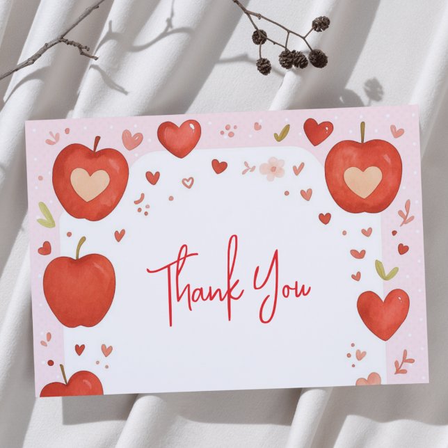 Apple of Our Eye Fall Baby Shower  Thank You Card (Creator Uploaded)