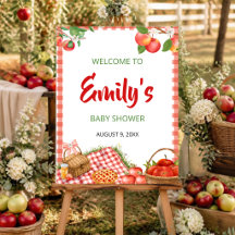 Apple of Our Eye Fall Baby Shower Welcome Sign
