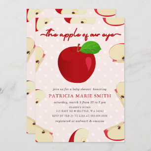 Apple of Our Eye Fall Girl Baby Shower Invitation