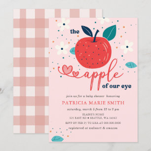 Apple of Our Eye Fall Girl Baby Shower Invitation