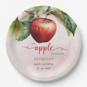 Apple of Our Eye Fall Girl Baby Shower Paper Plate
