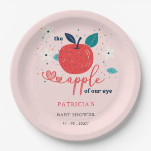 Apple of Our Eye Fall Girl Baby Shower Paper Plate