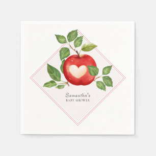 Apple Of Our Eye Fall Harvest Rustic Baby Shower Napkin