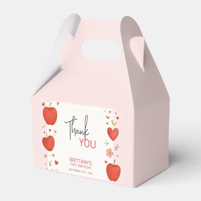 Apple of Our Eye Fall Themed Birthday Favour Box (Front Side)