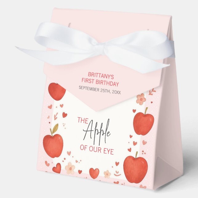 Apple of Our Eye Fall Themed Birthday Favour Box (Front)