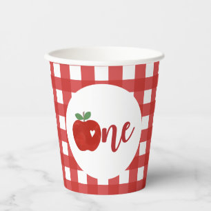Apple of our Eye first birthday Paper Cups