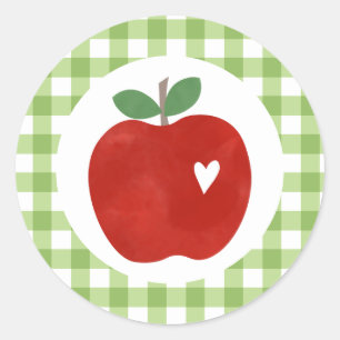 Apple of our Eye first birthday Paper Plates Classic Round Sticker