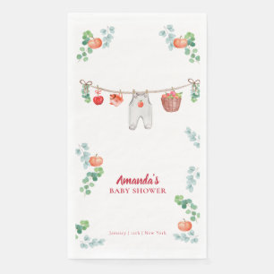Apple Of Our Eye Garden Clothesline Baby Shower  Napkin