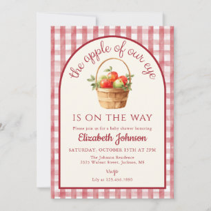 Apple Of Our Eye Gender Neutral Baby Shower Invitation