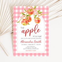 Apple of Our Eye Gingham Baby Shower