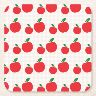 Apple Of Our Eye Girls Birthday Square Paper Coaster