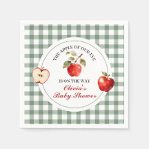 Apple of our eye green plaid Baby Shower