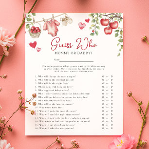 Apple Of Our Eye 'Guess Who' Baby Shower Game Flyer