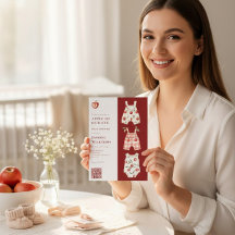 Apple of Our Eye modern watercolor  QR code