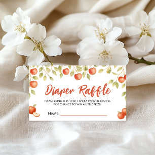 Apple of Our Eye Orchard Diaper Raffle Ticket Enclosure Card