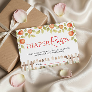 Apple of Our Eye Orchard Diaper Raffle Ticket Enclosure Card