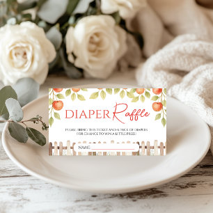 Apple of Our Eye Orchard Diaper Raffle Ticket Enclosure Card