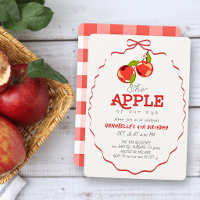 Apple of our Eye Red Bow Girl Birthday