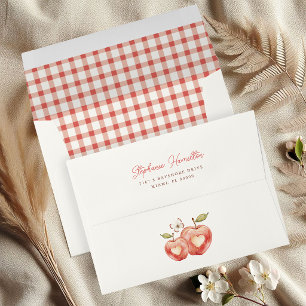 Apple of Our Eye Red Gingham Envelope