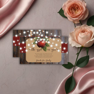 Apple of Our Eye Rustic Fall Baby Shower Enclosure Card