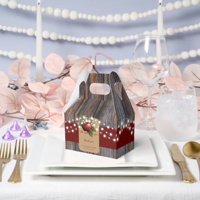 Apple of Our Eye Rustic Fall Baby Shower Favour Box (Wedding)