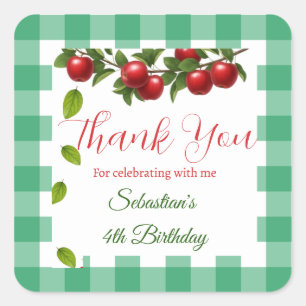 Apple of Our Eye Thank You Favour Stickers