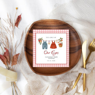 Apple of our eyes Fruit Fall baby shower thank you Napkin