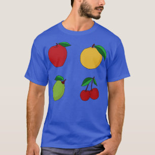 Apple Orange Lemon and Cherry Fruits T-Shirt
