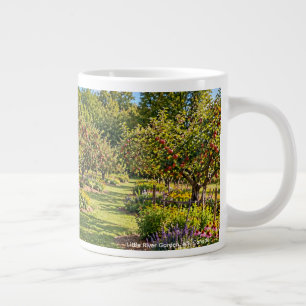 Apple orchard, apple trees and apples large coffee mug