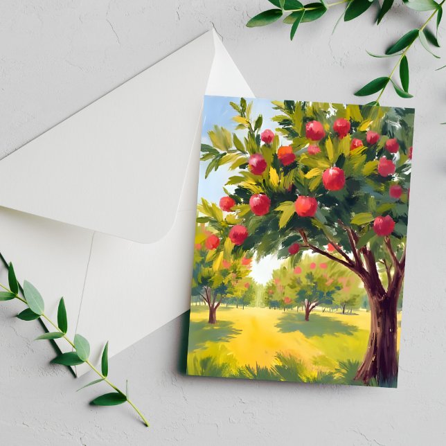Apple Orchard Autumn Fall Watercolor Card (Creator Uploaded)