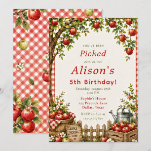 Apple Orchard Birthday Invitation