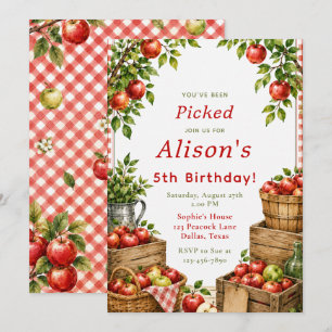 Apple Orchard Birthday Invitation