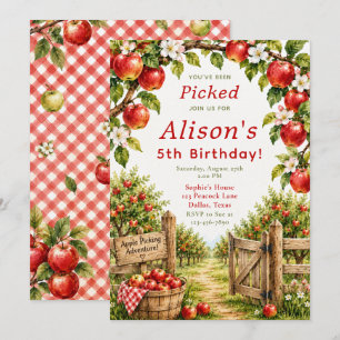 Apple Orchard Birthday Invitation