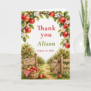 Apple Orchard Birthday Thank You Card
