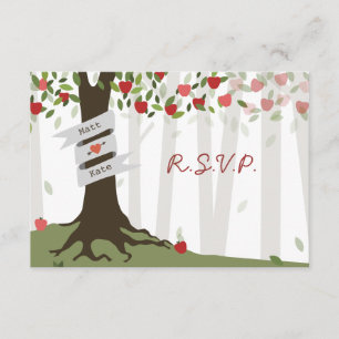Apple Orchard Fall Autumn Wedding RSVP Card