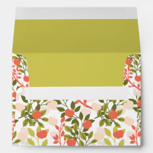 Apple Orchard Floral Garden Pattern Envelope