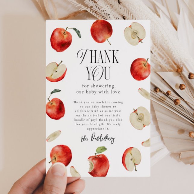 Apple Orchard Gender Neutral Baby Shower Thank You Card (Creator Uploaded)