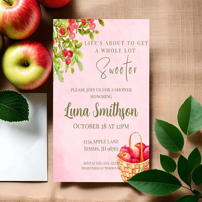 Apple Orchard Inspired Shower Invitation (Creator Uploaded)