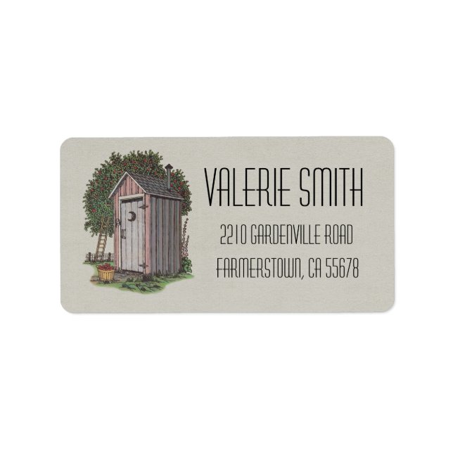 Apple Orchard Outhouse Label (Front)