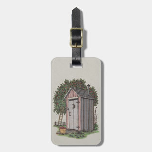 Apple Orchard Outhouse Luggage Tag
