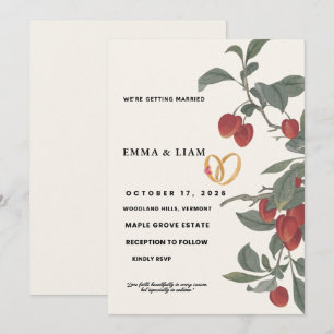 Apple Orchard Wedding Invitation Editable Autumn