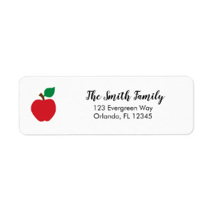 Apple Painting Autumn Design Return Address Label