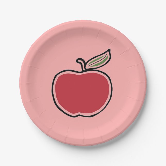 Apple Paper Plate (Front)