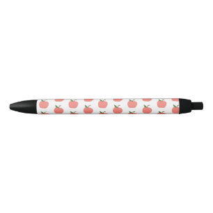 Apple Pattern   Cute Teacher Modern Scandi Pink Black Ink Pen